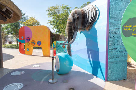 Dubai, United Arab Emirates â January 22, 2021, beautiful Animals in Dubai Safari Park (Dubai Zoo)のeditorial素材