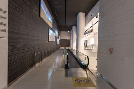 Dubai, United Arab Emirates â December 14, 2021, the At The Top of Burj Khalifa by Emaar, corridors, every day lot of tourists and residence visiting the 24th and 25th floor of Burj Khalifaのeditorial素材