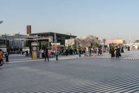 Dubai, United Arab Emirates â€“ March 22, 2022, Dubai International Expo 2020, People visiting...
