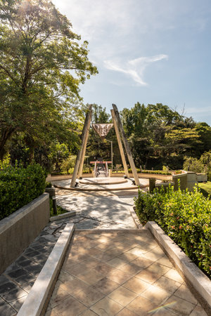 Labuan, Malaysia-June 06, 2021: View of the street in center of the city of Labuan island, Malaysia, Labuan town is the capital of the Federal Territory of Labuan in Malaysia.のeditorial素材