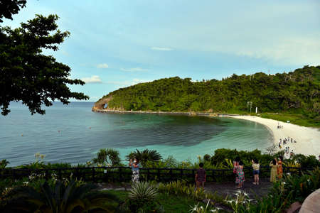 Boracay Island, Philippines, July 10, 2022, tourist spot in central Philippines, lot of visitors...