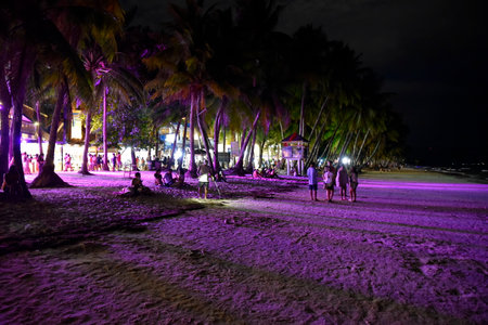 Boracay Island, Philippines, July 10, 2022, tourist spot in central Philippines, lot of visitors...
