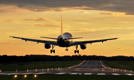 plane on the runway