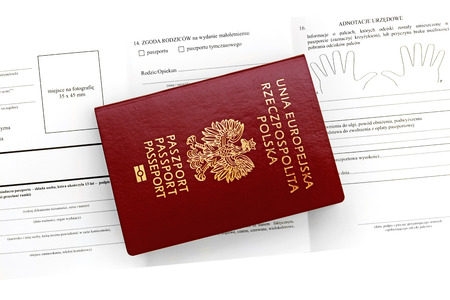 Passport.  An application for a passport の写真素材