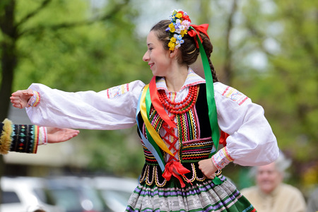 Dance.Folk traditional Polish folk Song and Dance Ensemble quotLodzquot .CKM Cultural Center. May 17...