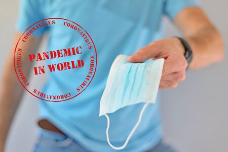 The Coronavirus Crisis. Protective mask.の写真素材