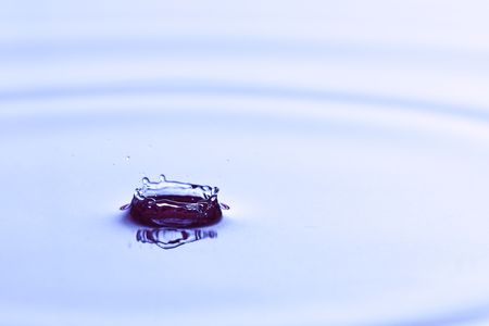 A clean splash in the waterの写真素材