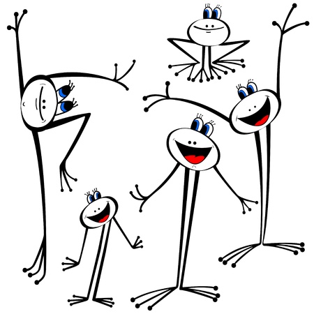 Happy frogのイラスト素材