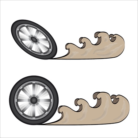 the rabid wheel racing raising dustのイラスト素材