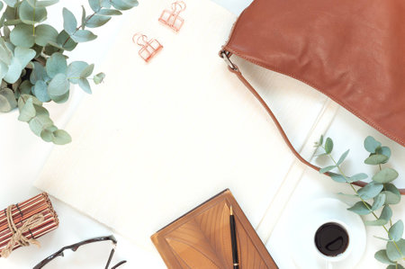 Natural color elegant flat layの写真素材