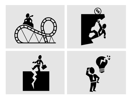 Business risk iconsのイラスト素材