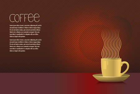 Coffee background with cup vector illustrationのイラスト素材