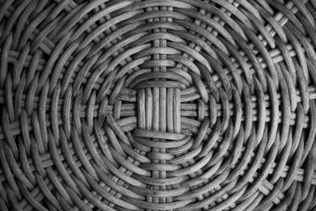 A unique close up  rattan hand woven wicker texture pictureの写真素材