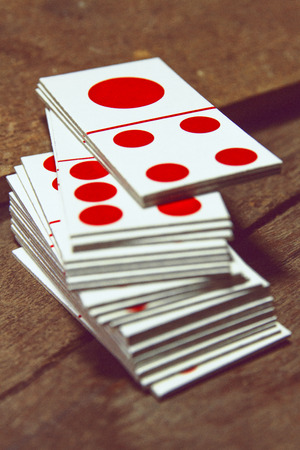 A set of Domino playing card pictureの写真素材