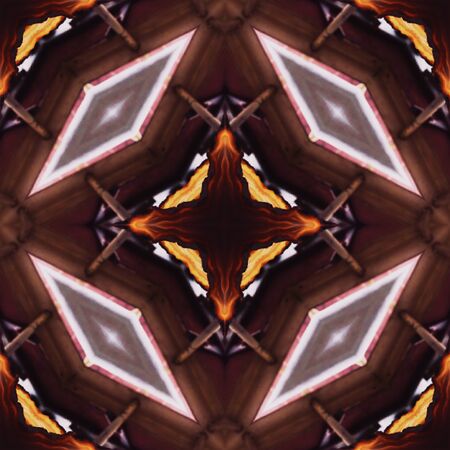 Unique and colorful Illustration kaleidoscope patternの写真素材