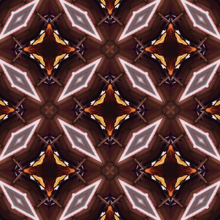 Unique and colorful Illustration kaleidoscope patternの写真素材