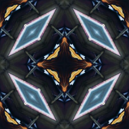 Unique and colorful Illustration kaleidoscope patternの写真素材