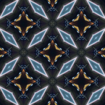 Unique and colorful Illustration kaleidoscope patternの写真素材