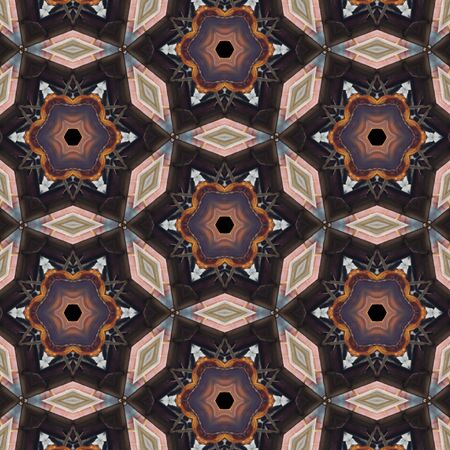 Unique and colorful  Illustration kaleidoscope patternの写真素材