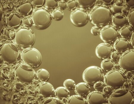 Macro shots soapy water bubbles close-upの写真素材