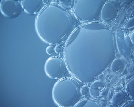 Macro shots soapy water bubbles close-upの写真素材