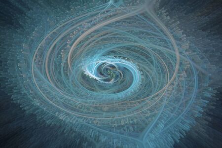 Abstract creative twirling fractal fantasy extrude pattern of the light curve style