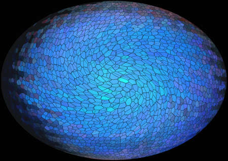 Illustration stained glass ellipse shapeの写真素材
