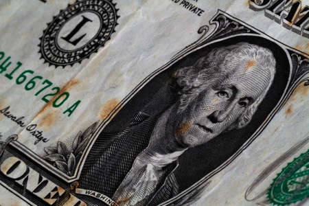United States of America one dollars bank notesのeditorial素材