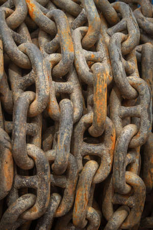 The big ship anchor chains close-up pictureの写真素材