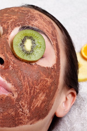 Natural homemade fruit facial masks. Fresh fruitの写真素材