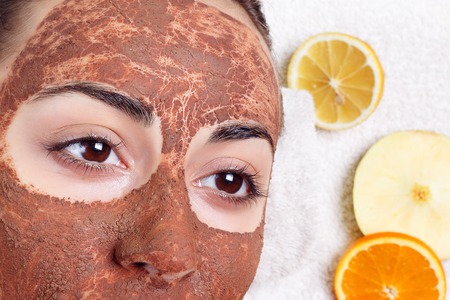 Natural homemade fruit facial masks. Fresh fruitの写真素材