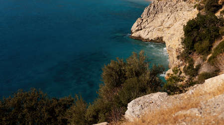 Oludeniz Beach And Blue Lagoon, Oludeniz beach is best beaches in Turkey - Fethiye, Turkeyの写真素材