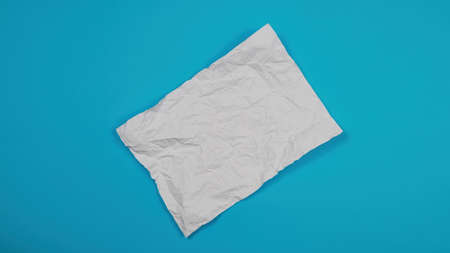 Paper texture Crumpled White.Top view.の写真素材
