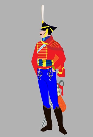 hussar. Vector. Without mesh.のイラスト素材