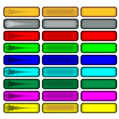 Buttons with transparent patterns. Vector. Without mesh.のイラスト素材