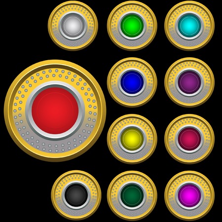 Buttons with wide boards. Vector. Without mesh.のイラスト素材