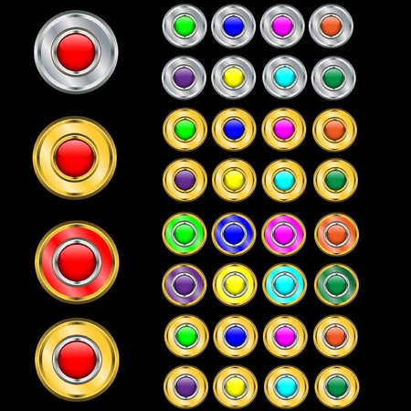 Ideal buttons. Vector. Without mesh.のイラスト素材