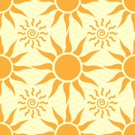 Seamless background with the sun. A vector. Without mesh.のイラスト素材
