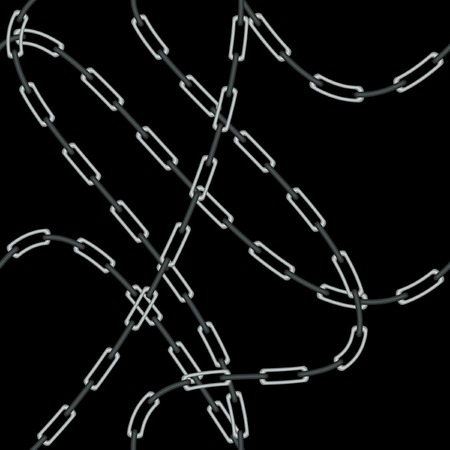 Seamless background with a silver chain. Vector. Without mesh.のイラスト素材