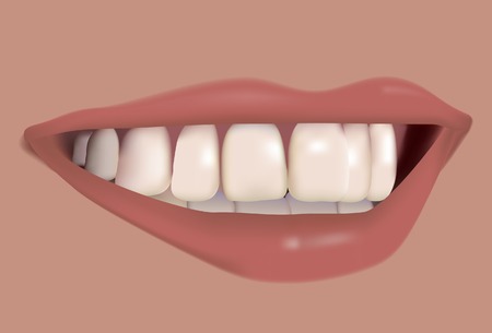 Beautiful smile. Vector. With mesh.のイラスト素材