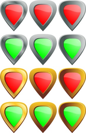 Protection icons. A vector. Without mesh.のイラスト素材