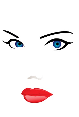 The Woman's face. A vector. Without mesh.のイラスト素材