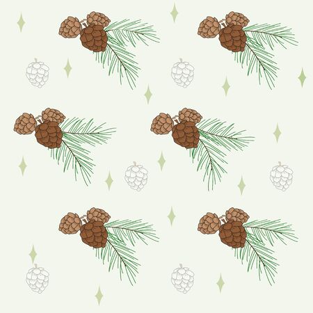 Christmas Tree Borders, Isolated On White Background, Vector Illustrationのイラスト素材