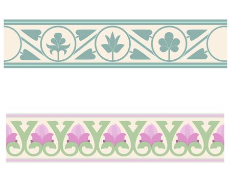 Byzantine pattern , floral ornament in Euroean styleのイラスト素材