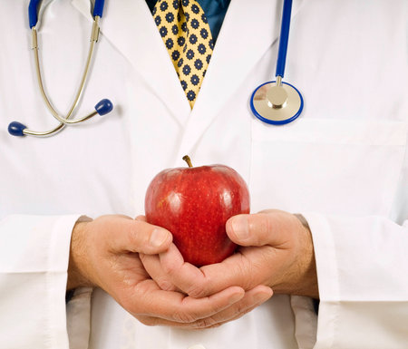Doctor With Appleの写真素材