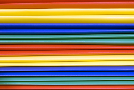 Brightly Colored File Folders Shot Close Up