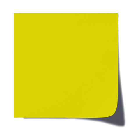 Yellow Post It Not With Shadow