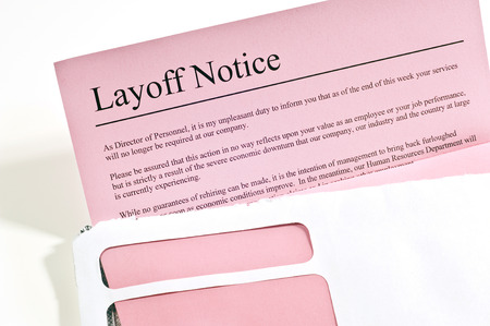 Pink Slip Or Layoff Noticeの写真素材
