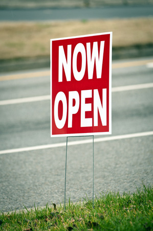 Now Open Signの写真素材