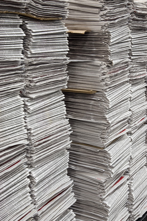 Vertical Stacks Of Newspapersの写真素材